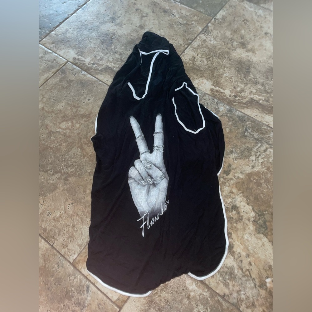 Womens Sleeveless Hooded Black Top